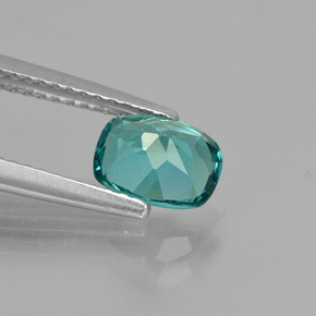 Apatite vert naturelle coupe coussin, 1,17 ct, VS