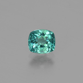 Apatite Bleu vert naturelle Coupe coussin, 0.71 ct, VS