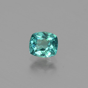 Apatite Bleu vert naturelle Coupe coussin, 0.71 ct, VS
