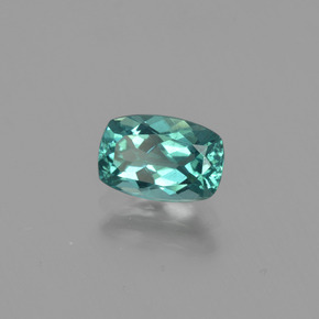 Apatite Bleu vert naturelle Coupe coussin, 1.06 ct, VS