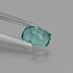 Apatite Bleu vert naturelle Coupe coussin, 1.06 ct, VS