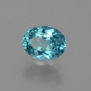 Apatite Vert bleu naturelle Coupe ovale, 1.38 ct, VS