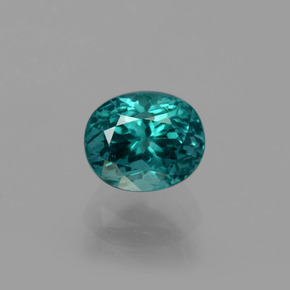 Apatite vert naturelle coupe ovale, 1,36 ct, VS