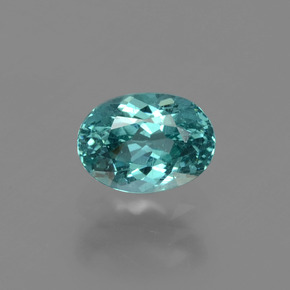 Apatite vert naturelle coupe ovale, 1,35 ct, VS