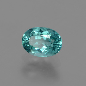Apatite vert naturelle coupe ovale, 1,35 ct, VS