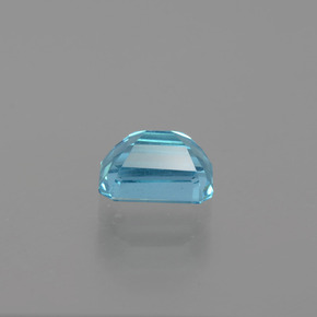Apatite bleue naturelle taille émeraude, 1,10 ct, VS