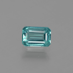 Apatite Vert bleu naturelle Taille émeraude, 1.30 ct, VS
