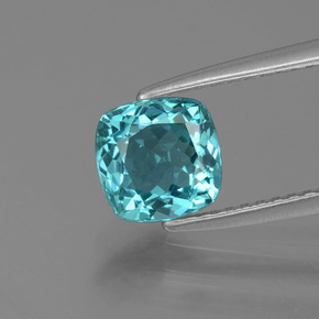 Apatite vert bleu naturelle coupe coussin, 1,28 ct, VS
