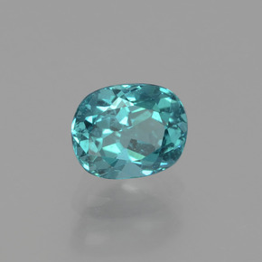 Apatite Vert bleu naturelle Coupe coussin, 1.27 ct, VS