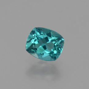 Apatite bleue naturelle coupe coussin, 1,25 ct, VS