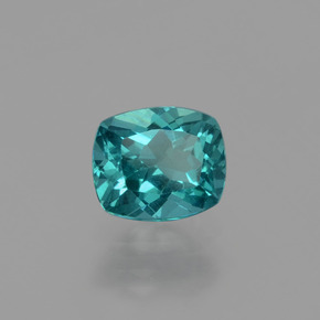 Apatite bleue naturelle coupe coussin, 1,25 ct, VS