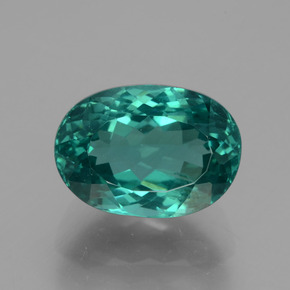 Apatite vert naturelle coupe ovale, 6,56 ct, VS