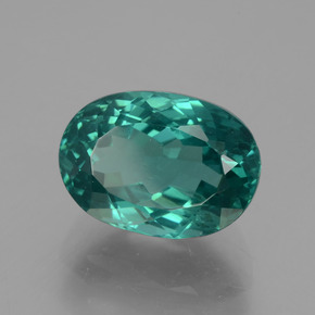 Apatite vert naturelle coupe ovale, 6,56 ct, VS