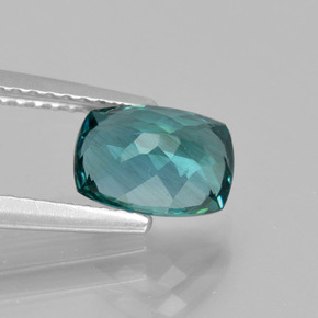 Apatite Vert bleu naturelle Coupe coussin, 1.57 ct, VS