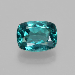 Apatite bleue naturelle coupe coussin, 1,92 ct, VS
