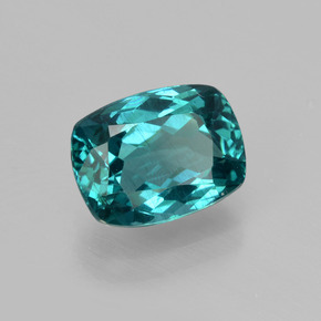 Apatite bleue naturelle coupe coussin, 1,92 ct, VS