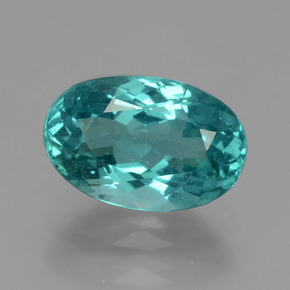 Apatite bleue naturelle coupe ovale, 4,28 ct, VS