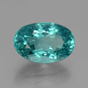 Apatite bleue naturelle coupe ovale, 4,28 ct, VS