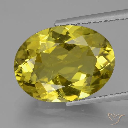 8.52ct Naturel Jaune foncé Apatite, ovale, VS-SI