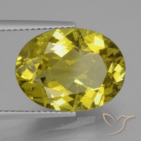 Apatite Jaune foncé naturelle ovale, 8.52 ct, VS-SI