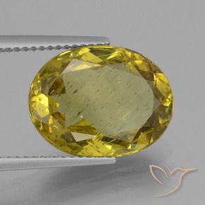 Apatite Jaune moyen naturelle ovale, 7.28 ct, VS-SI