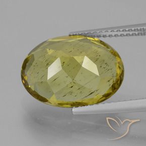 Apatite Jaune moyen naturelle ovale, 7.28 ct, VS-SI