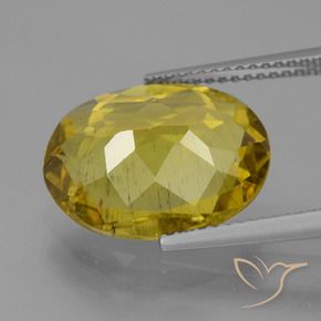 Apatite Jaune automnal naturelle ovale, 7.27 ct, VS