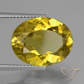 Apatite Jaune Dijon naturelle ovale, 7.88 ct, VS