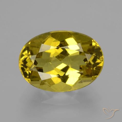 6.93ct Naturel Jaune foncé Apatite, ovale, VS