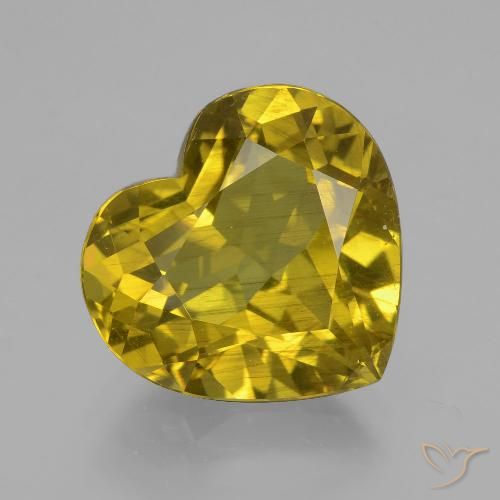 8.82ct Naturel Jaune Dijon Apatite, Cœur, VS