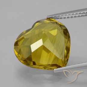 Apatite Jaune Dijon naturelle Cœur, 8.82 ct, VS