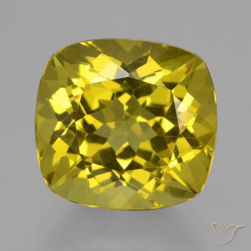 13.71ct Naturel Doré jaunâtre Apatite, Coussin, VS