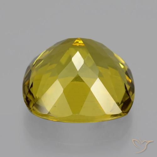 Apatite Doré jaunâtre naturelle Coussin, 13.71 ct, VS