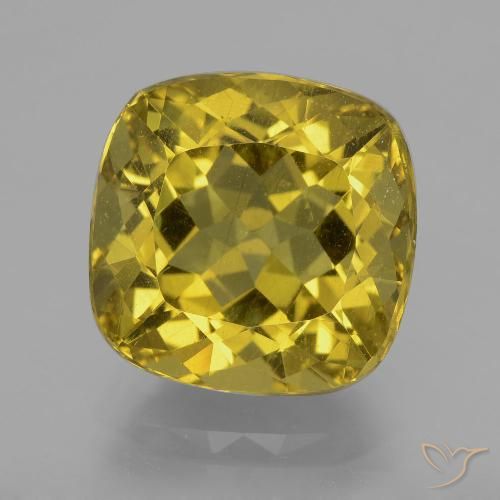 10.14ct Naturel Jaune Dijon Apatite, Coussin, VS
