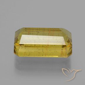 Apatite Jaune automnal naturelle Octogone / coupe Émeraude, 8.59 ct, VS