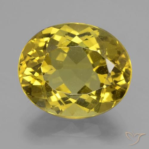 10.86ct Naturel Jaune Dijon Apatite, ovale, VS