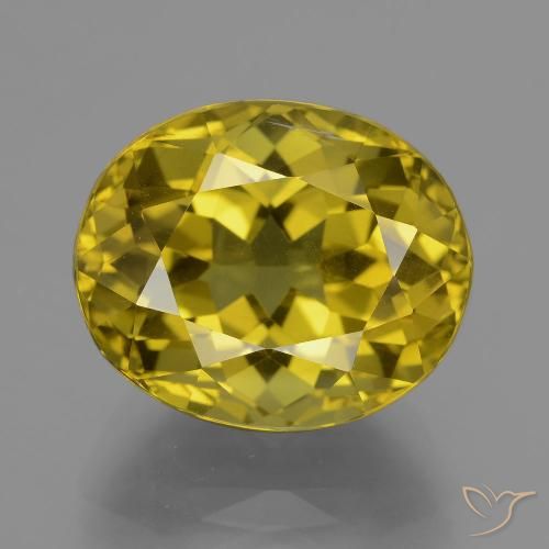 14.93ct Naturel Jaune Dijon Apatite, ovale, VS