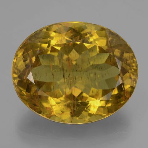 Apatite jaune naturelle coupe ovale, 23,25 ct, VS-SI