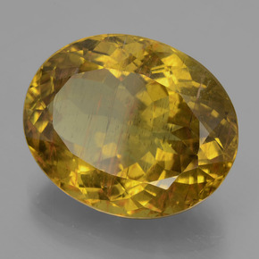 Apatite jaune naturelle coupe ovale, 23,25 ct, VS-SI