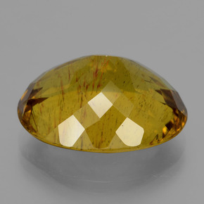Apatite jaune naturelle coupe ovale, 23,25 ct, VS-SI