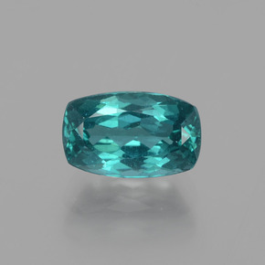 Apatite bleue naturelle coupe coussin, 3,08 ct, VS
