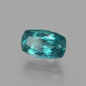 Apatite bleue naturelle coupe coussin, 3,08 ct, VS