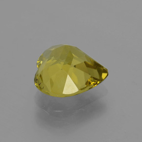 Apatite jaune naturelle forme de coeur, 3,20 ct, VVS-VS
