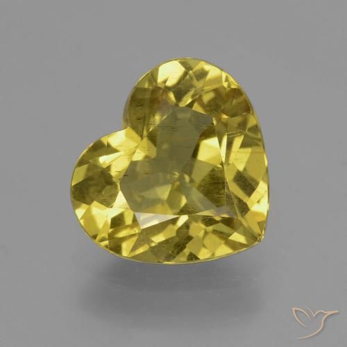 3.93ct Naturel Jaune moyen Apatite, Cœur, VS