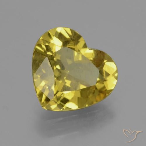 Apatite Jaune moyen naturelle Cœur, 3.93 ct, VS