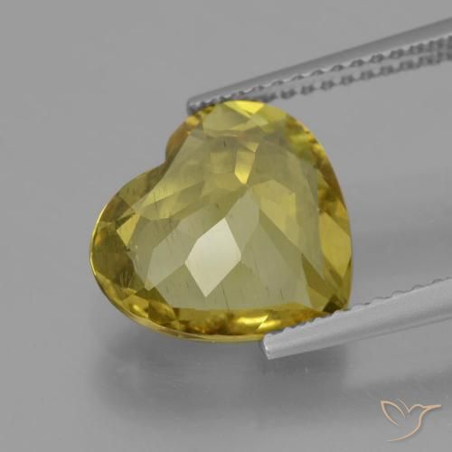 Apatite Jaune moyen naturelle Cœur, 3.93 ct, VS