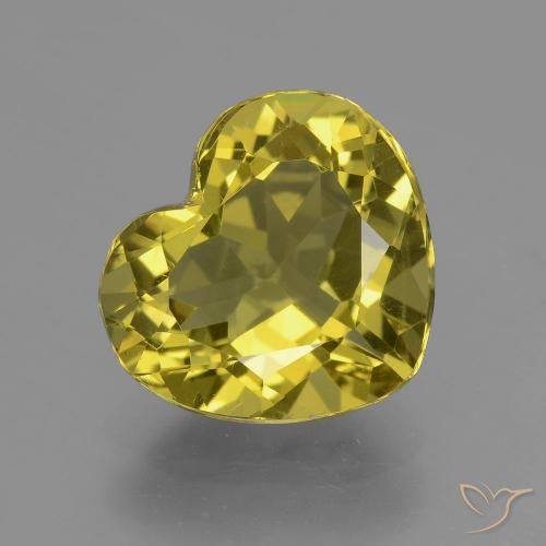 4.99ct Naturel Jaune foncé Apatite, Cœur, VVS-VS