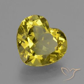 Apatite Jaune foncé naturelle Cœur, 4.99 ct, VVS-VS