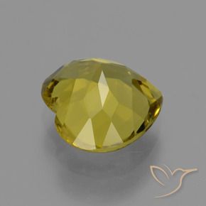Apatite Jaune foncé naturelle Cœur, 4.99 ct, VVS-VS