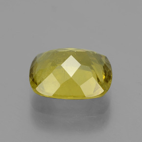 Apatite Jaune foncé naturelle Coupe coussin, 4.28 ct, VS-SI